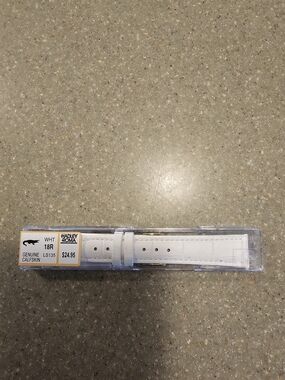 NEW White Genuine Calfskin Watch Strap - 18mm